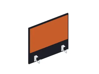 baliepaneel bureau aanbouw links B 600mm CC-zwart BN3012-oranje - 1