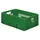 Euronorm Stapelkrat 210x600x400mm 38l Opengewerkt/Bodem Gesl. Groen