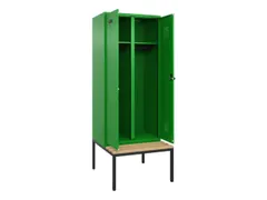 locker met bank,voor scheiding van kleding,HxBxD 2120x800x815mm,2vak