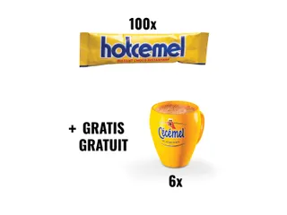 Actie Hotcemel: Hotcemel chocoladepoeder 30g (46820)+ GRATIS 6 mokken - 2