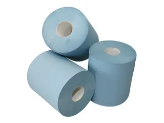 Centerfeedrol 1-laags Blauw 300 Meter Industrieel Poetspapier - 2