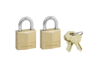 Hangslot MasterLock 120EURT 2 gelijksluitend messing 20mm - 2