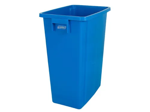 afvalverzamelaar,60l,HxBxD 580x320x460mm,romp PP blauw,gesloten