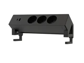 Stekkerdoos Euroseats opbouw 3 voudig USB A+C zwart - 3