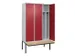 locker voor scheiding van kleding,HxBxD 2120x1200x815mm,3vak