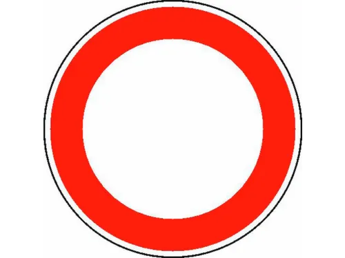 verkeersbord,verbod v. voertuigen,conform StVO,aluminium