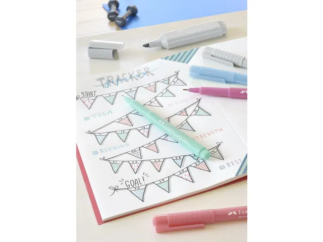 Fineliner Faber-Castell Broadpen Pastel 0.8mm licht blauw