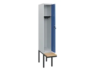 locker met bank,HxBxD 1950x300x815mm,1vak,vak B 300mm,draaigrendel - 2
