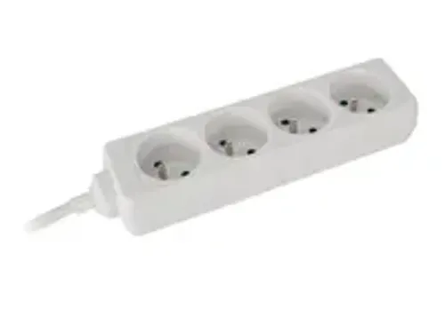 OUTLET 4-Voudige Stekkerdoos - 5m Kabel - WIT - Penaarde