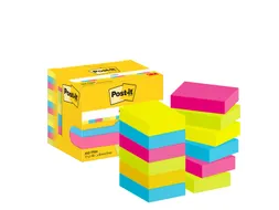 Memoblok 3M Post-it 653 38x51mm neon assorti kleur 12 stuks