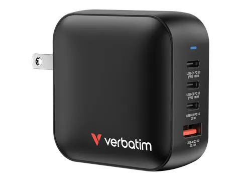 Mini GaN Muurlader 100W 4-poorts Zwart