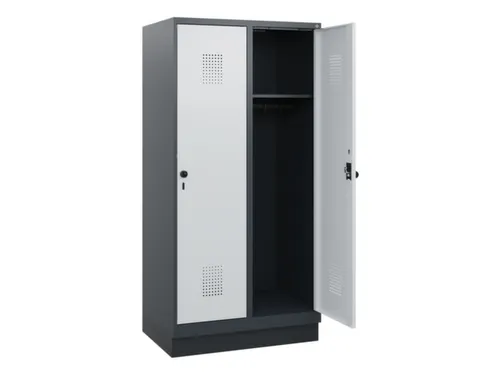 schoollocker,HxBxD 1630x800x500mm,2vak,vak B 400mm,draaigrendel,sokkel