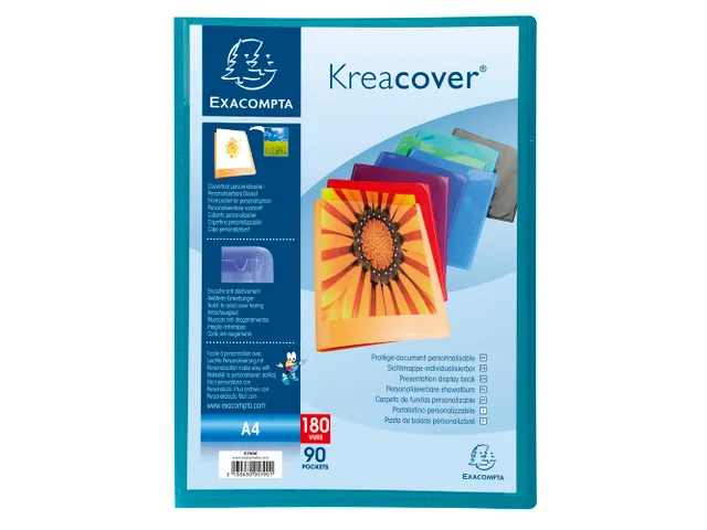 Protège-documents en polypropylène semi rigide Kreacover - A4 - Coul