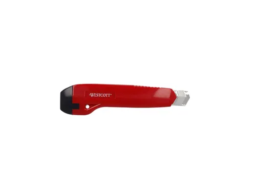 Snijmes Westcott premium 18mm met schuifsluiting rood