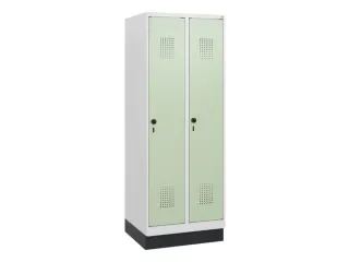 schoollocker,HxBxD 1630x600x500mm,2vak,vak B 300mm,draaigrendel,sokkel - 2