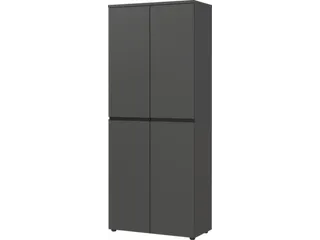 dossierkast,HxBxD 1970x810x400mm,4xhouten legbord,5ordnerhoogte - 1