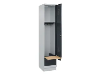 locker met bank,HxBxD 1950x400x815mm,1vak,vak B 400mm,cilinderslot - 1