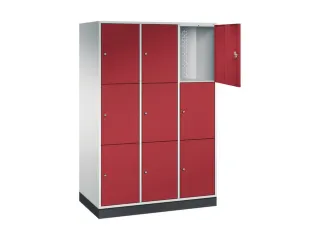 grootvolume-lockersysteem,RAL 7035/RAL 3003,HxBxD 1950x1220x600mm - 1