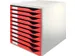 Module à 10 tiroirs Leitz rouge