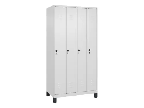 locker,HxBxD 1950x1000x500mm,4vak,vak B 250mm,draaigrendel,voeten