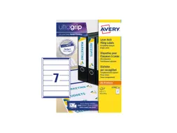 Rugetiket Avery L7702-25 smal 192x39mm zelfklevend wit 175 stuks