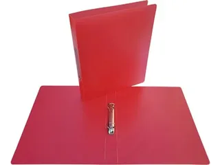 ringmap, voor ft A4, uit PP, 2 ringen van 25mm, transparant rood - 4