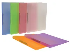 Ringmap A4 20mm 2 rings Propysoft Semi Transparant Assorti