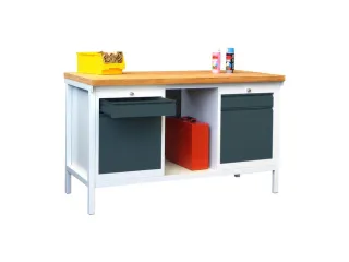 Werkbank 900x1500x700mm 4laden Frame/behuizing Ral7035 Front Ral7016 - 2