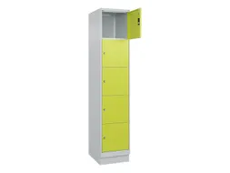 lockerkast,HxBxD 1950x400x500mm,1x5vakken,vak B 400mm,cil.-slot,sokkel