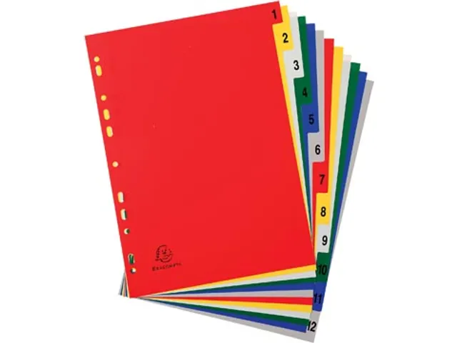 Exacom Tabbladen A4 Pp 12-delig 11-gaats Assorti
