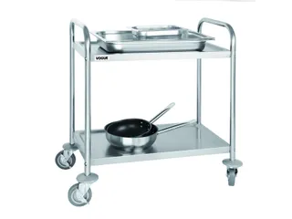 Serveerwagen Vogue met 2 plateaus 82.5x71 cm RVS - 2