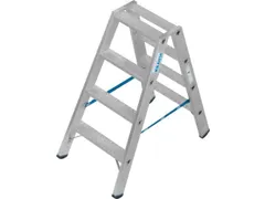 dubbele ladder,beide zijden,2x4treden m. R13-laag,treden met profiel