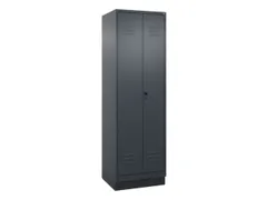 armoire vestiaire noir et blanc HxlxP 1950x600x500mm 2compart.