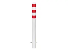 Afzetpaal,v. laadzuilen,Halve kogelkop,HxØ 1200x108mm,staal,wit