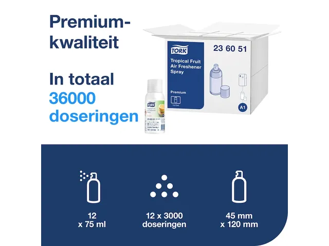 Luchtverfrisser Tork A1 236051 Air freshner fruit 75ml Navulling