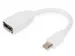 DisplayPort-adapterkabel type mini DP DP Male/Female 0,15m UHD 4K Wit