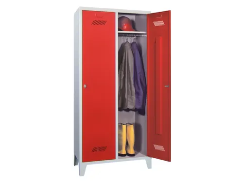 locker,HxBxD 1850x800x500mm,2vak,vak B 400mm,RAL7035,front RAL3000