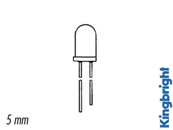 5mm Weerstand LED Lamp 12V Rood Diffuus