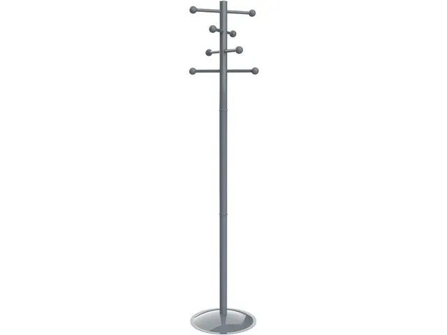 Kapstok MAULsaphir Lite standvoet 171cm grijsmetaal 8 haken