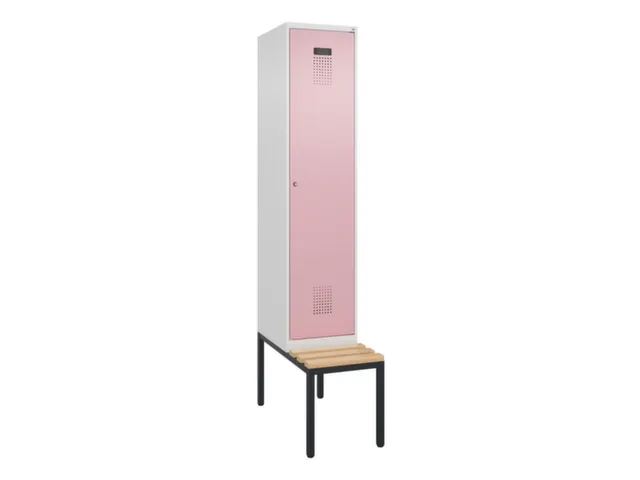 locker met bank,voor scheiding van kleding,HxBxD 2120x400x815mm,1vak