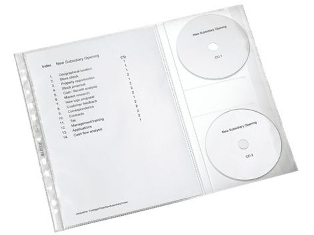 Showtas A4 PP 0.12mm met cd insteekhoes | RingbandWinkel.nl