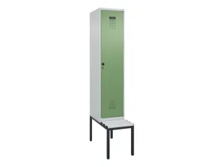 locker met bank,HxBxD 2120x400x815mm,1vak,vak B 400mm,draaigrendel - 2