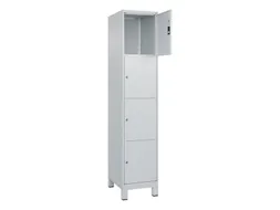 lockerkast,HxBxD 1950x400x500mm,1x4vakken,vak B 400mm,cil.-slot,voeten