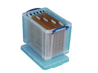 Hangmappenkoffer Opbergdoos 19 Liter Transparant - 1