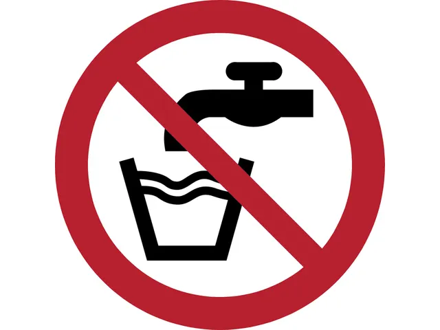 Pictogram bordje Djois Geen drinkwater Ø100mm rood
