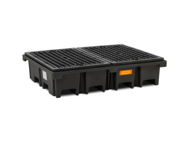 PE-opvangbak,v. 4x200l vat,opvangvol. 425l,HxBxD 390x1670x1270mm