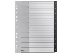 Tabblad Leitz Recycle A4 11-gaats 1-10 extra breed PP