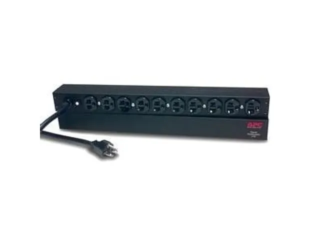 APC Rack PDU, Basic, 1U, 20A, 120V, Zwart, NEMA 5-20P, 10x NEMA 5-20R,