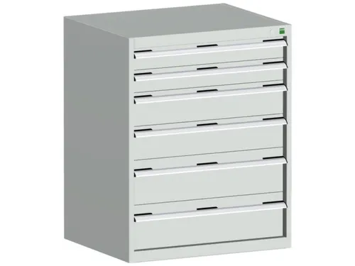 ladekast HxBxD 1000x800x750mm 6laden romp RAL7035 front RAL7035