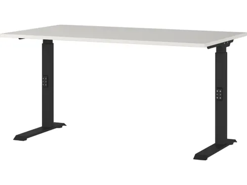 In hoogte verstelbaar bureau,HxBxD 680-910x1400x800mm,blad lichtgrijs